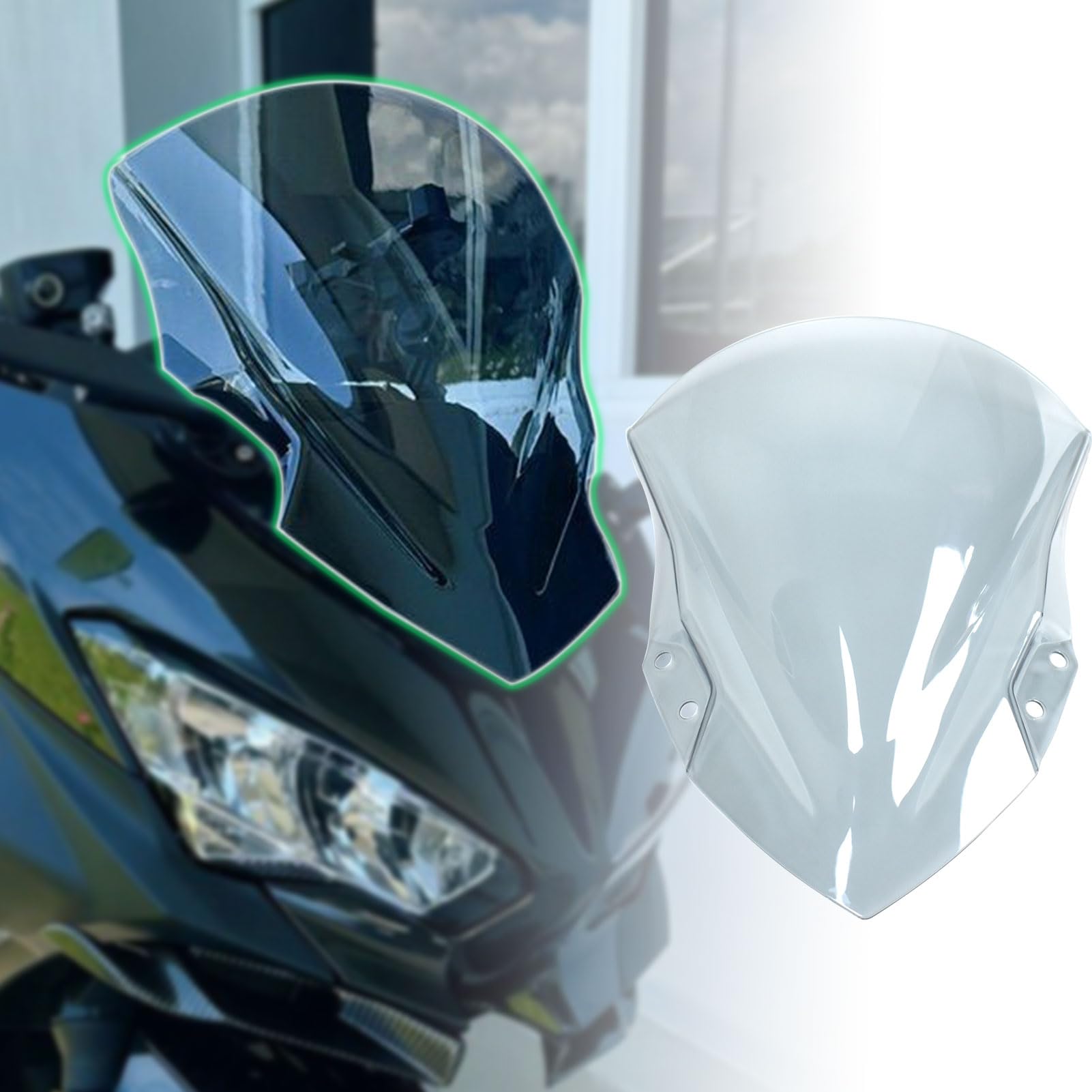 Amazon | XIRADUP バイク 風防フロントスクリーンニンジャNINJA 400